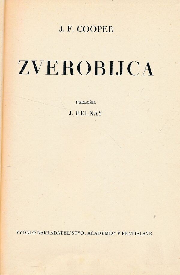 J.F. Cooper: ZVEROBIJCA