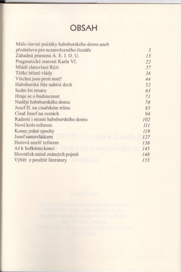 Josef Frais: REFORMY MARIE TEREZIE A JOSEFA II.