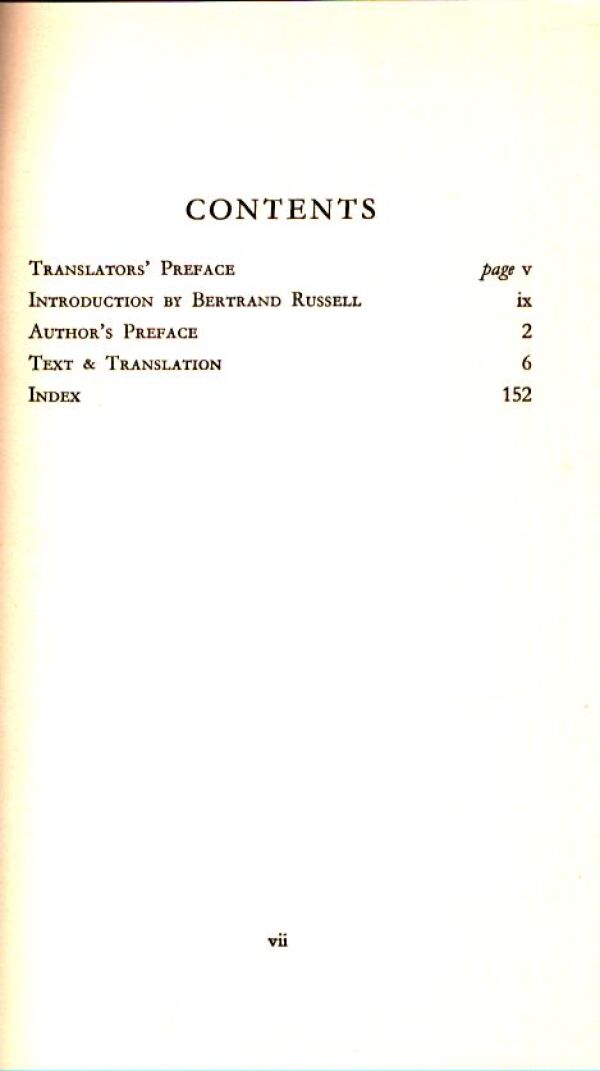 Ludwig Wittgenstein's: TRACTATUS LOGICO-PHILOSOPHICUS