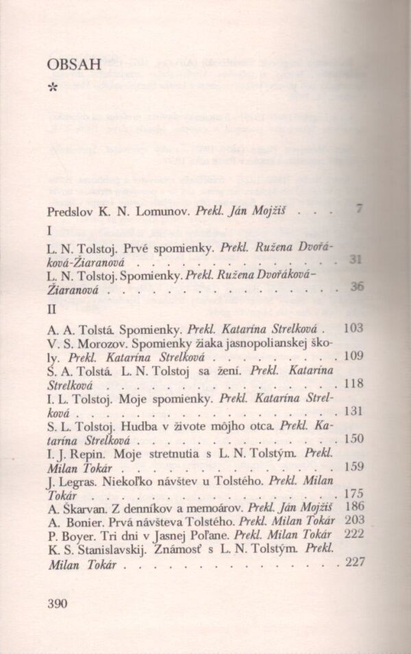 LEV TOLSTOJ V SPOMIENKACH