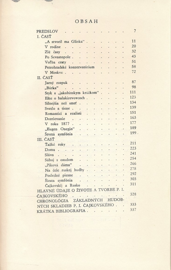 I.F. Kunin: PETER IĽJIČ ČAJKOVSKIJ