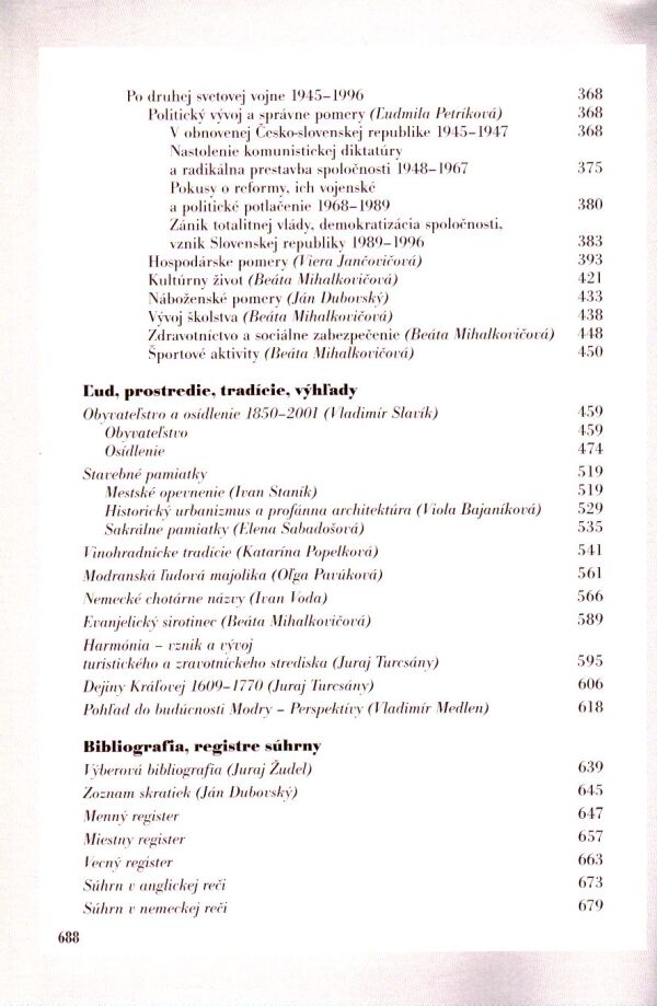 J. Žudel, J. Dubovský, kol: DEJINY MODRY