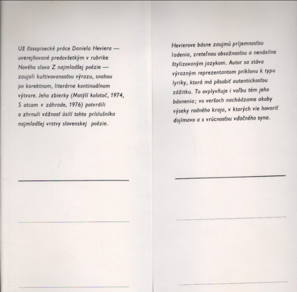 Daniel Hevier: VTÁK PIJE Z KOĽAJE