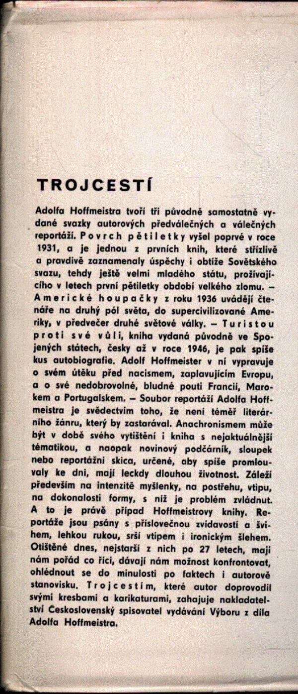 Adolf Hoffmeister: TROJCESTÍ