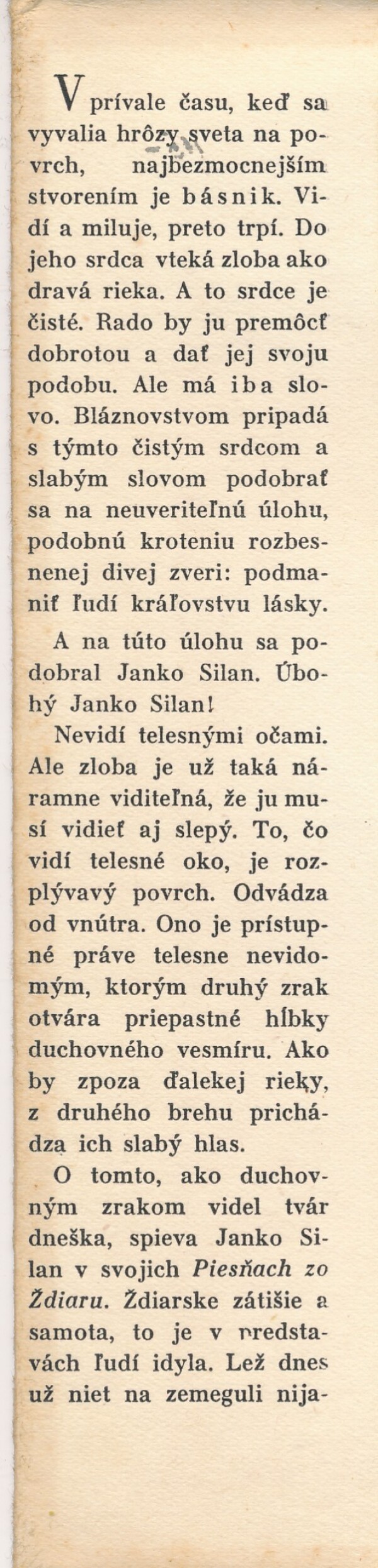 Janko Silan: PIESNE ZO ŽDIARU
