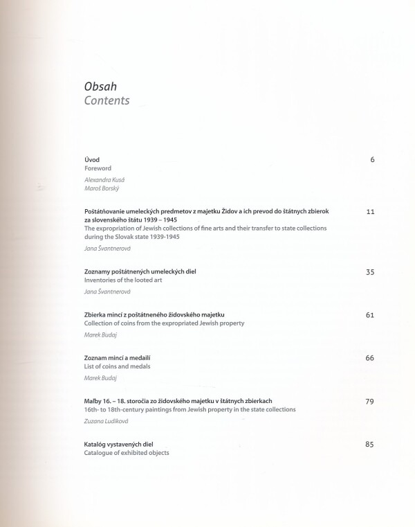 Jana Švantnerová a kol.: TIEŇ MINULOSTI / THE SHADOW OF THE PAST