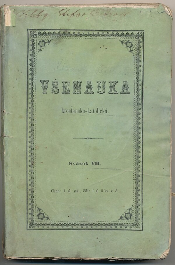 Anton Palšovič: VŠENAUKA KRESŤANSKO-KATOLÍCKÁ - SVÄZOK VII.