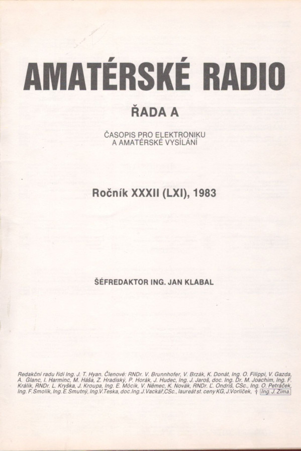AMATÉRSKÉ RADIO 1983