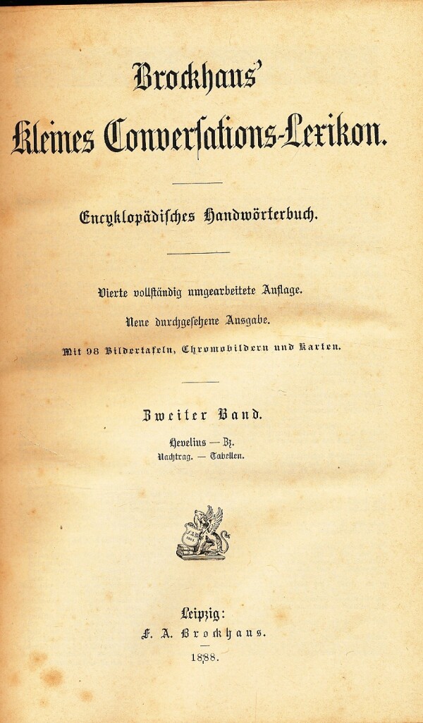 BROCKHAUS` KLEINES CONVERSATIONS LEXIKON 1,2