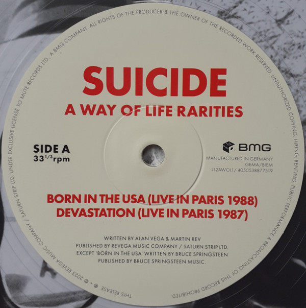 Suicide: A WAY OF LIFE RARITIES - LP