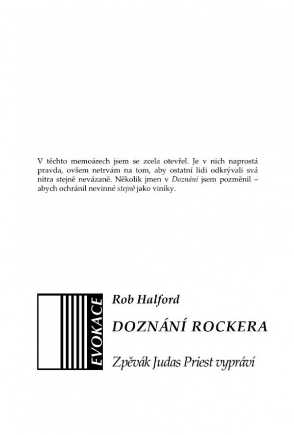 Rob Halford: DOZNÁNÍ ROCKERA
