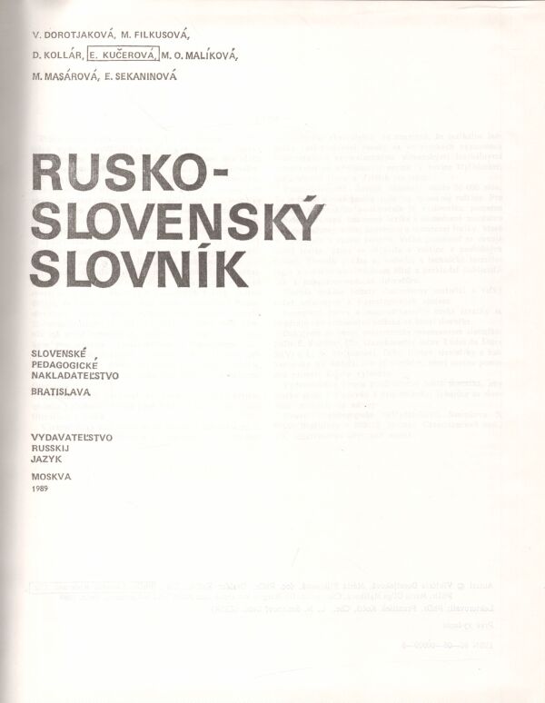 RUSKO-SLOVENSKÝ SLOVNÍK