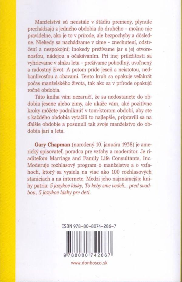 Gary Chapman: ŠTYRI OBDOBIA MANŽELSTVA