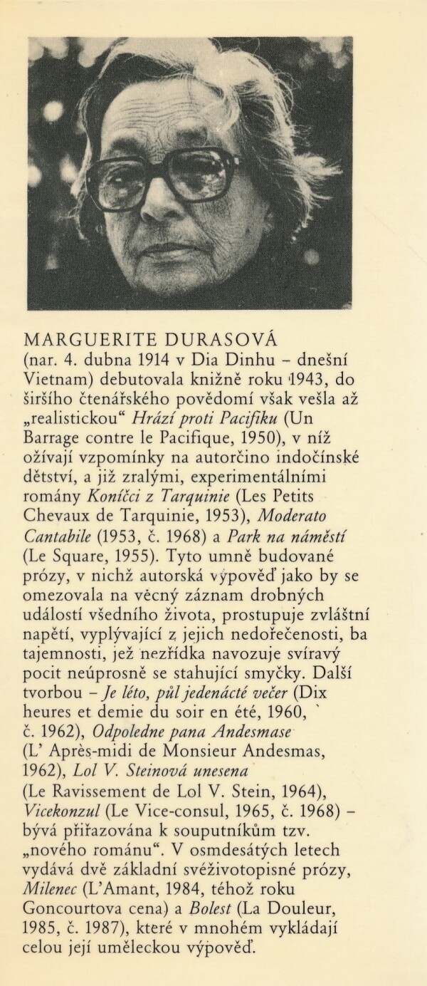 Marguerite Durasová: MILENEC