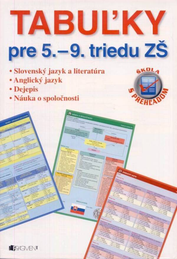 TABUĽKY PRE 5.-9. TRIEDU ZŠ -  HUMANITNÉ PREDMETY (SJ, AJ, DEJEPIS, NÁUKA O SPOLOČNOSTI)