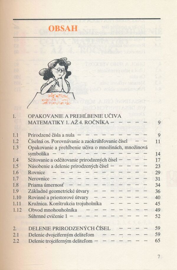 J. Urbanová, M. Koman, J. Melichar, D. Řebíčková: Matematika pre 5. ročník základnej školy - I. diel