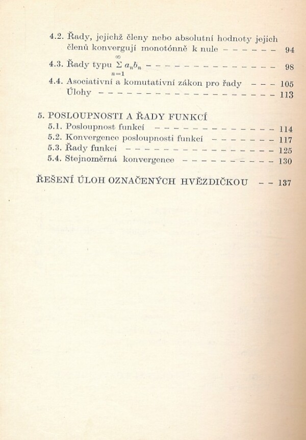 Jiří Jarník: POSLOUPNOSTI A ŘADY