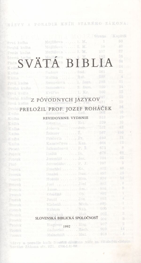 SVÄTÁ BIBLIA