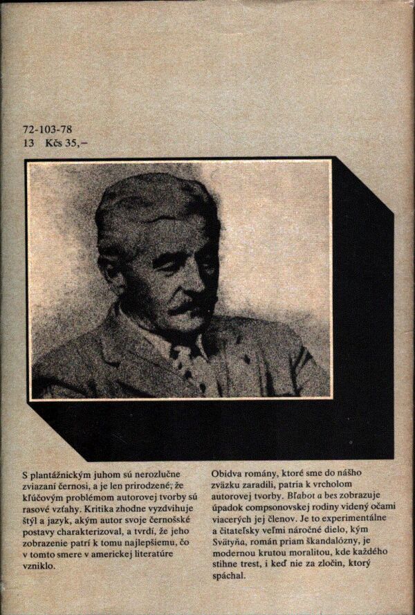 William Faulkner: BĽABOT A BES, SVÄTYŇA