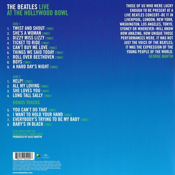 The Beatles: LIVE AT THE HOLLYWOOD BOWL - LP