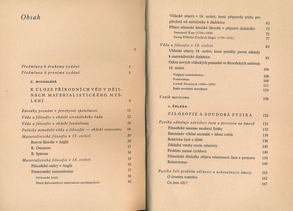 C. Michalová, J. Čeleda, V. Ruml, A. Kolman, J. Buchníček, Fr. Čížek, J. Linhart: Filosofie a přírodní vědy