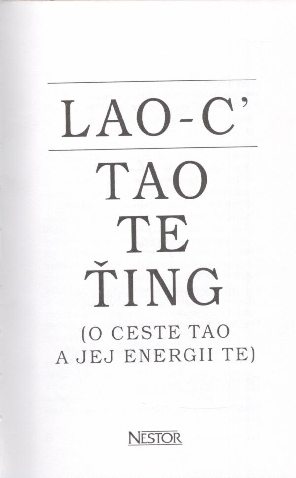 Lao-C`: TAO TE ŤING