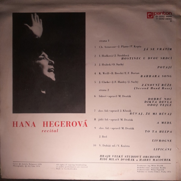 Hana Hegerová: RECITAL