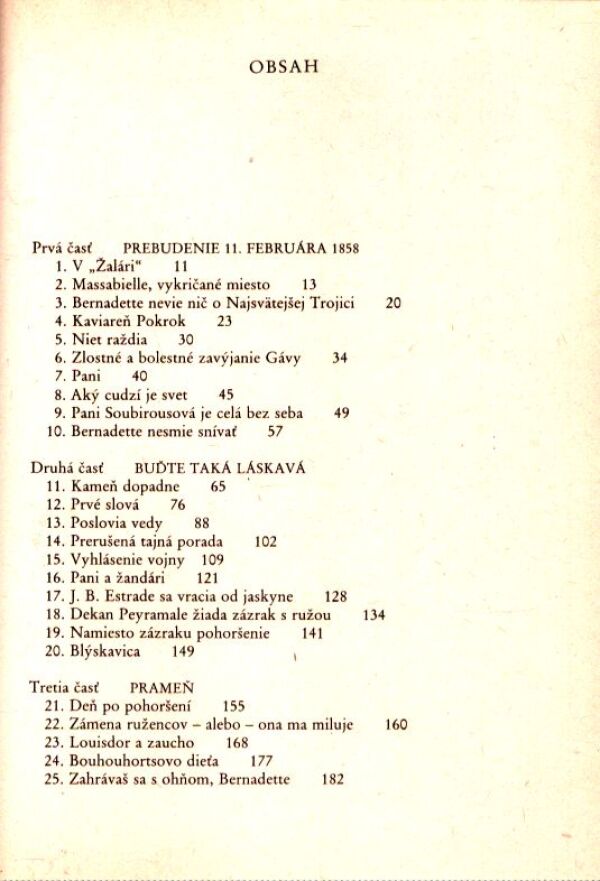 Franz Werfel: PIESEŇ O BERNADETTE