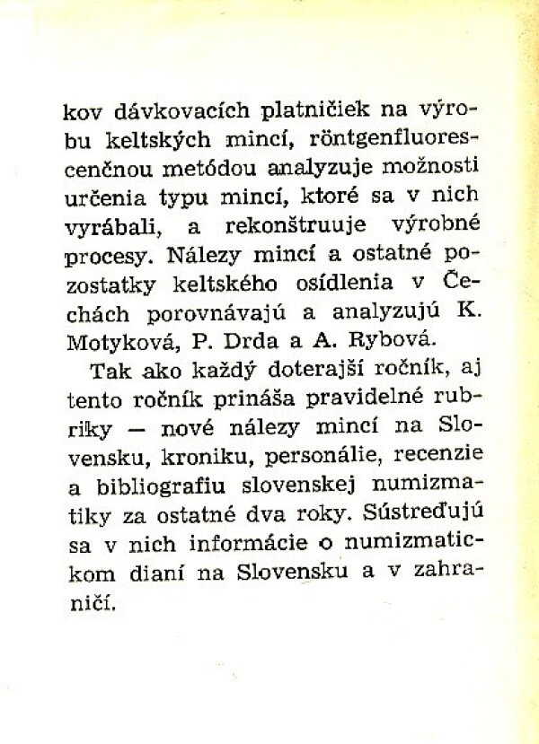 SLOVENSKÁ NUMIZMATIKA VIII.