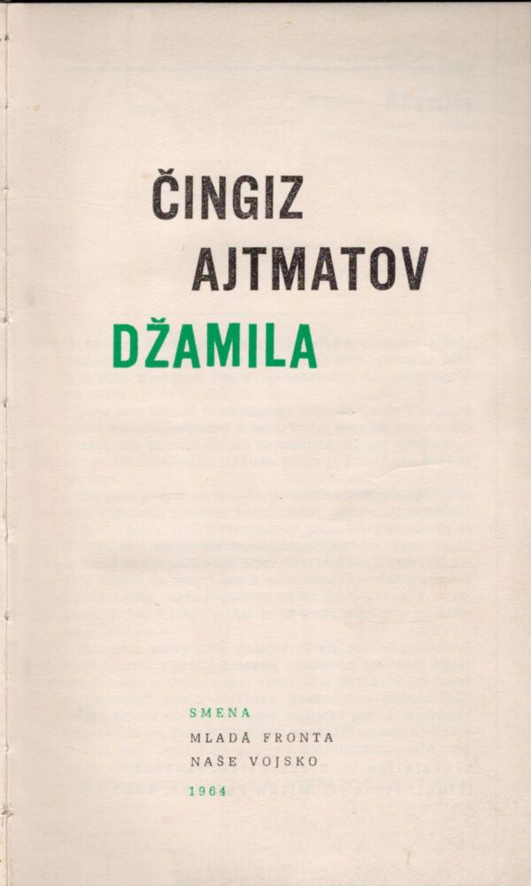 Čingiz Ajtmatov: DŽAMILA