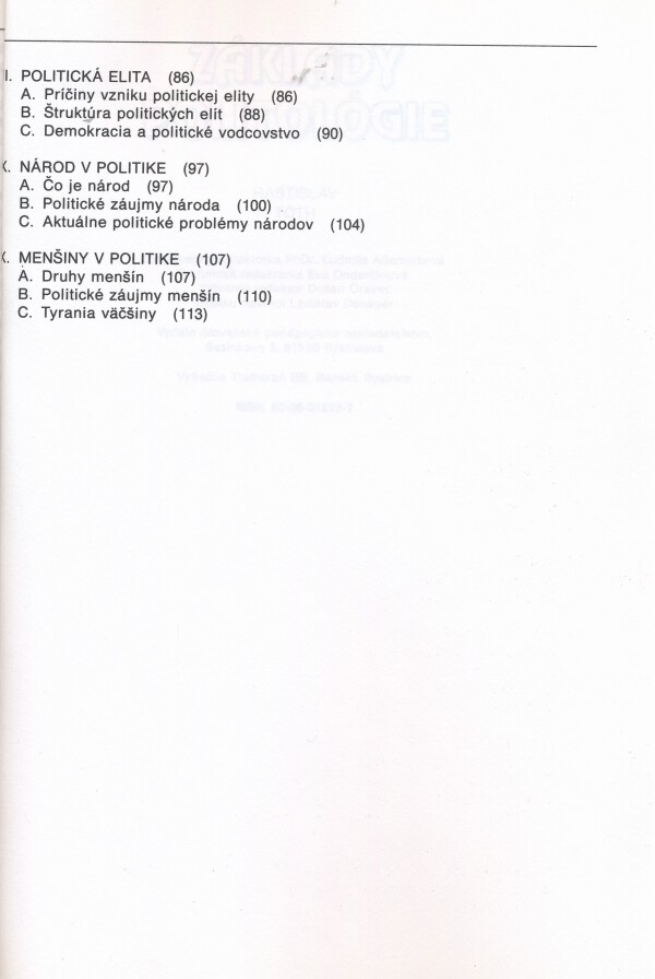 Rastislav Tóth: ZÁKLADY POLITOLÓGIE