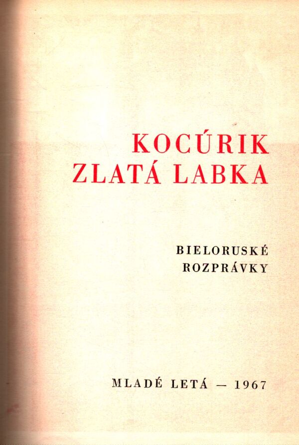 KOCÚRIK ZLATÁ LABKA