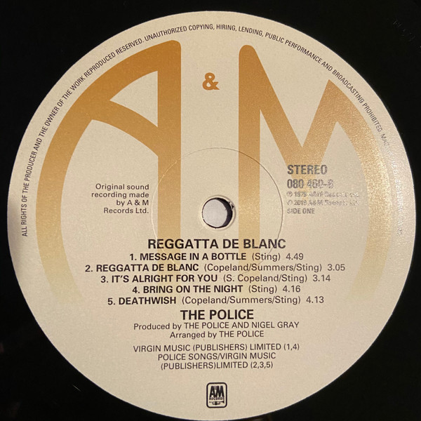 The Police: REGGATTA DE BLANC - LP