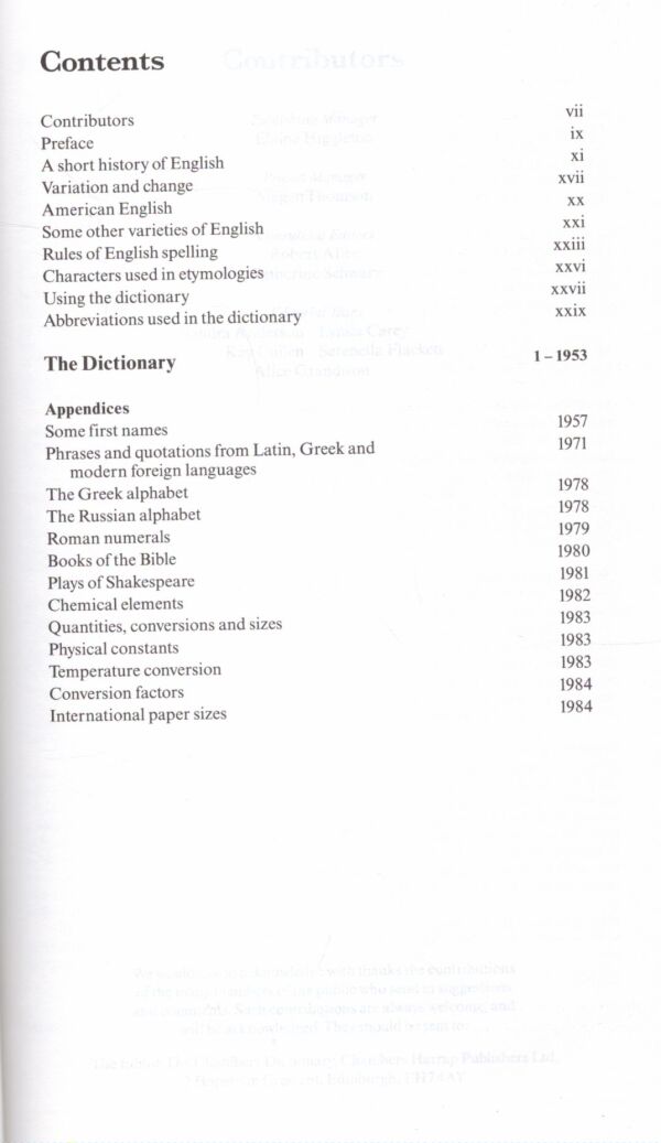 THE CHAMBERS DICTIONARY