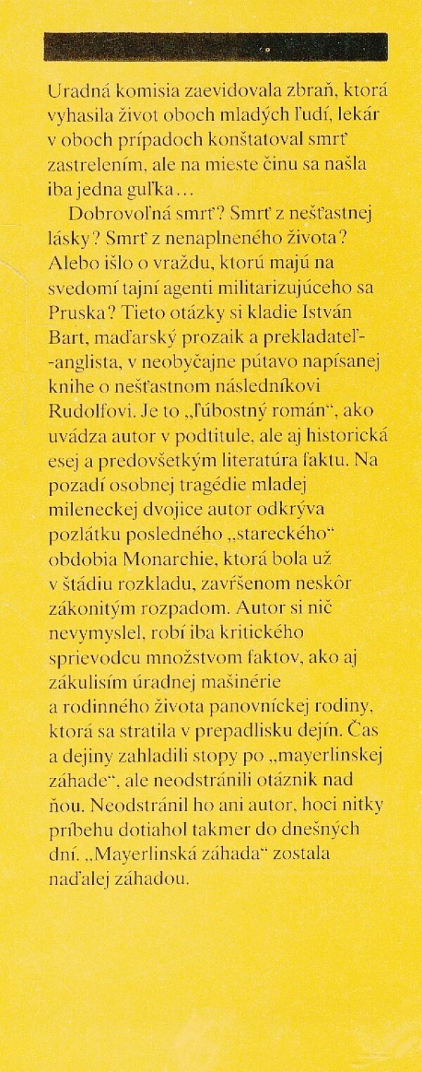 István Bart: RUDOLF, NEŠŤASTNÝ NÁSLEDNÍK