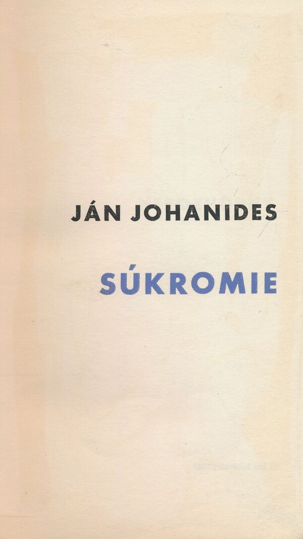 Ján Johanides: Súkromie