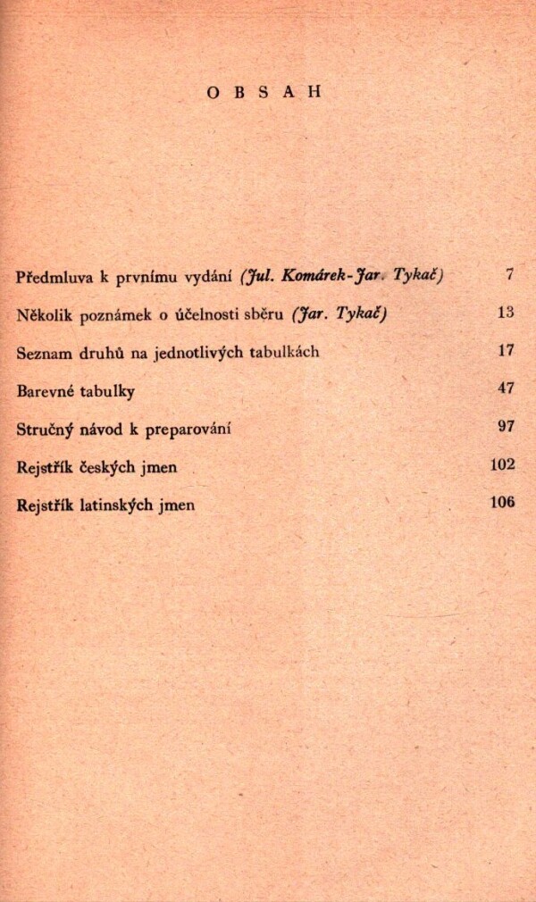Julius Komárek, Jaroslav Tykač: ATLAS MOTÝLŮ