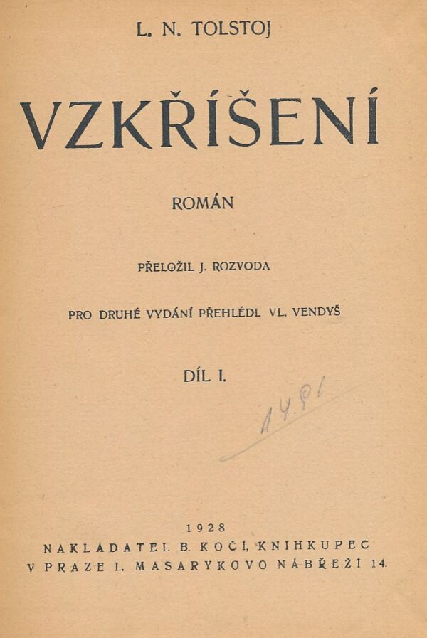 L. N. Tolstoj: Vzkříšení