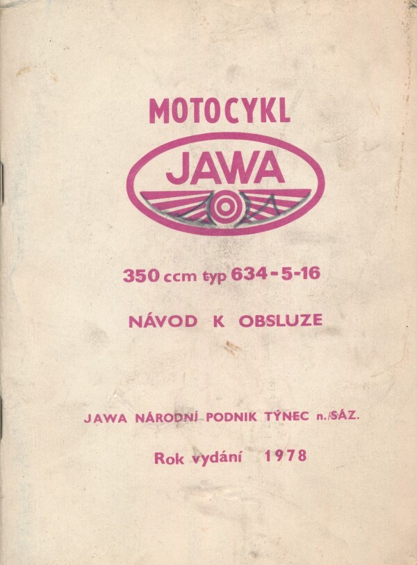 MOTOCYKL JAWA 350 ccm TYP 634-5-16