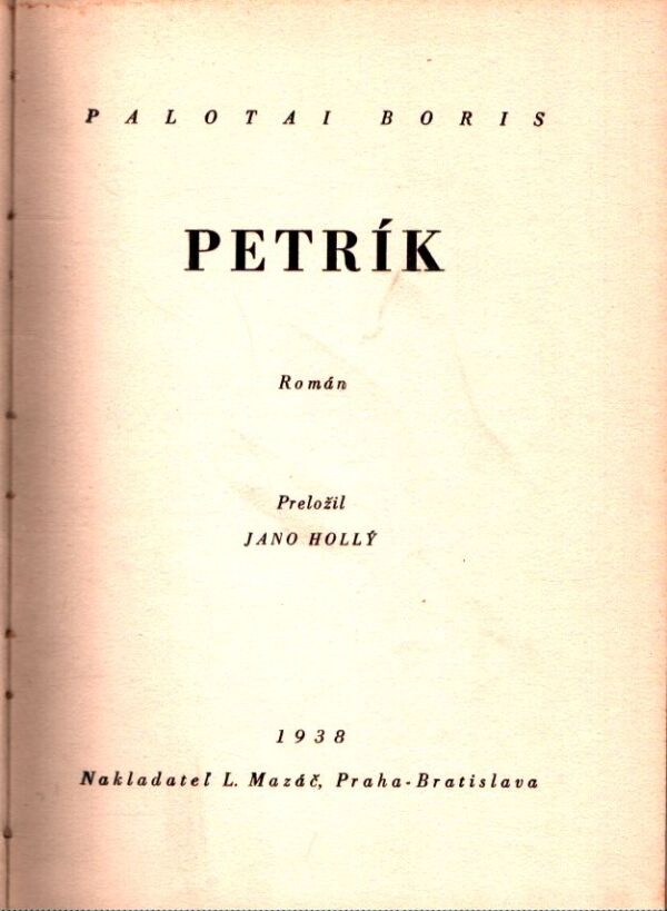 Boris Palotai: PETRÍK