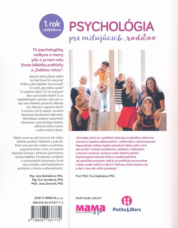 Jana Bašnáková, Eva Vavráková, Jana Zemandl: PSYCHOLÓGIA PRE MILUJÚCICH RODIČOV
