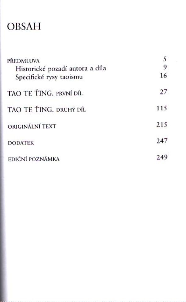 Lao-c`: TAO TE ŤING