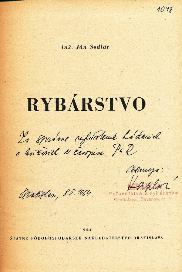 Ján Sedlár: RYBÁRSTVO