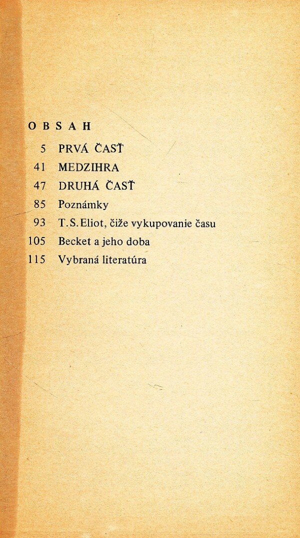 T.S. Eliot: VRAŽDA V KATEDRÁLE