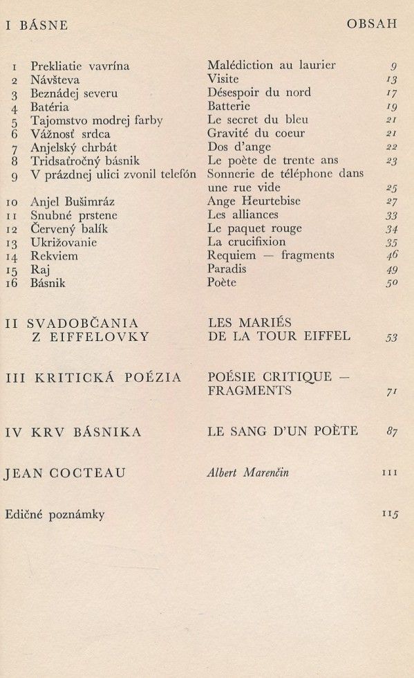 Jean Cocteau: POÉZIA