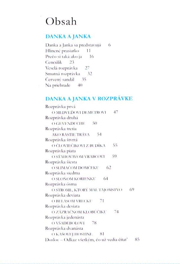Mária Ďuríčková: DANKA A JANKA