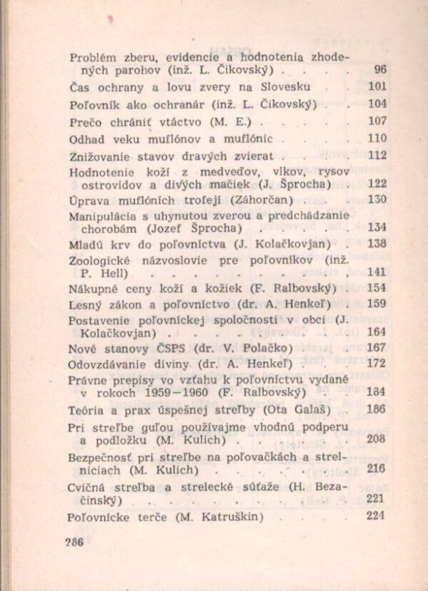 Miroslav Hanák: POĽOVNÍCKA ROČENKA 1962 - 1963
