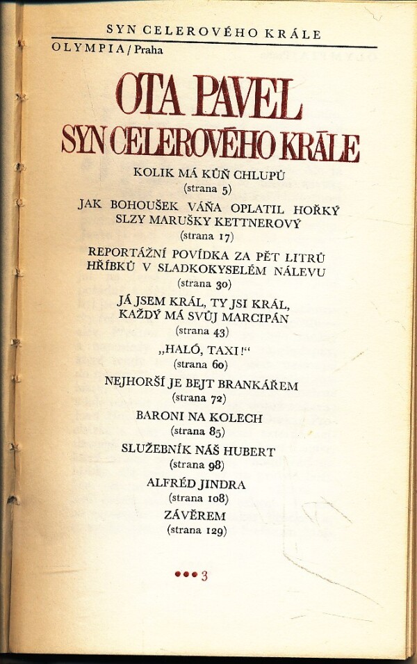 Ota Pavel: SYN CELEROVÉHO KRÁLE