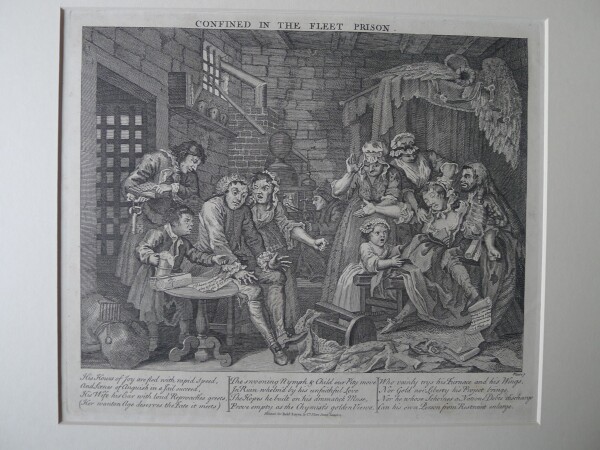 William Hogarth: CONFINED IN THE FLEET PRISON