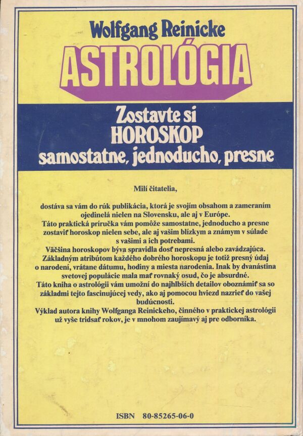 Wolfgang Reinicke: Astrológia
